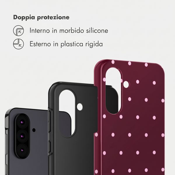 Selencia Cover Posteriore Vivid Samsung Galaxy A36 / A56 - Happy Dots Burgundy