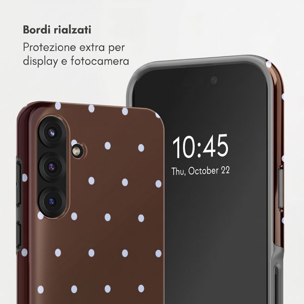 Selencia Cover Posteriore Vivid Samsung Galaxy S25 FE - Happy Dots Chocolate