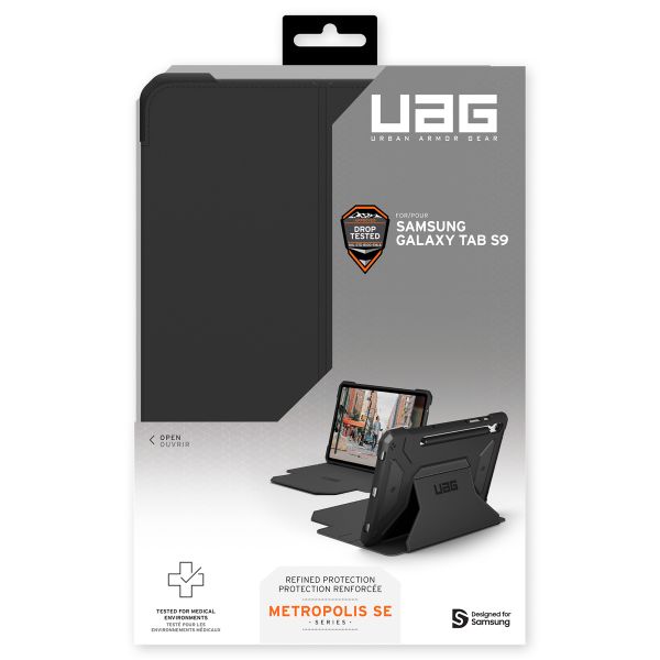 UAG Cover a libro Metropolis Samsung Galaxy Tab S9 11.0 pollici - Nero