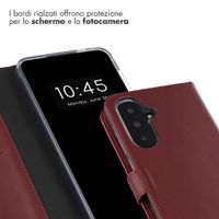 Selencia Cover a libro in vera pelle Samsung Galaxy A37 (5G) - Burgundy