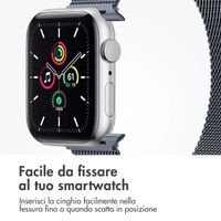 imoshion Cinturino milanese magnetico Apple Watch | 38/40/41/42 mm - Taglia S - Grigio scuro