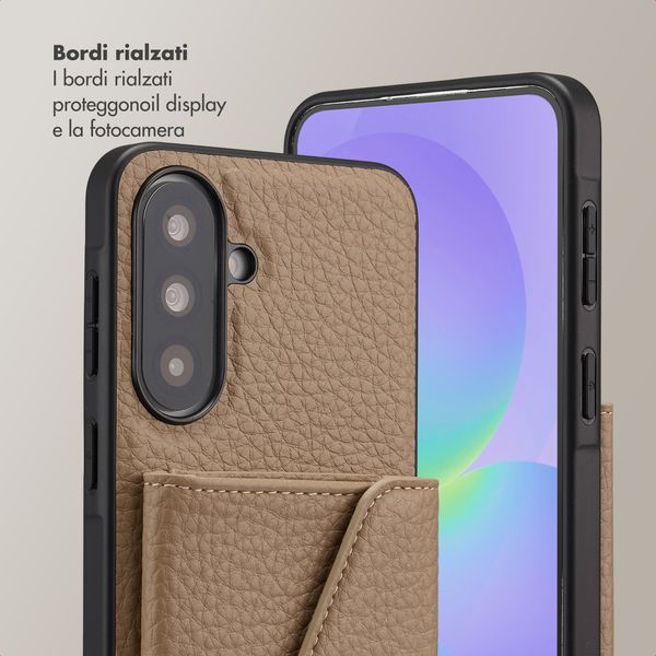 Selencia Cover per telefono Sera con cordino e portacarte a busta Samsung Galaxy A37 (5G) - Taupe