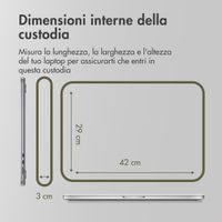 Accezz Cover per laptop 17 pollici - Laptopsleeve - Nera