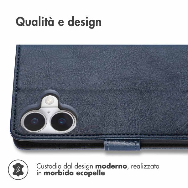 imoshion Cover a libro di Lusso Apple iPhone 17 - Blu scuro