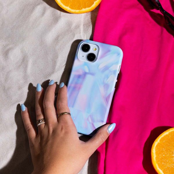 Selencia Cover posteriore Vivid con MagSafe Apple iPhone 15 - Holographic Blue Dream