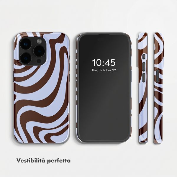 Selencia Cover posteriore Vivid con MagSafe Apple iPhone 15 Pro - Dream Swirl Chocolate