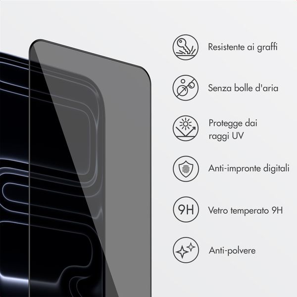Accezz Vetro temperato privacy + Applicatore Apple iPhone 17 Pro