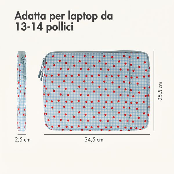 imoshion Custodia per laptop Design 13-14 pollici - Cherry Check