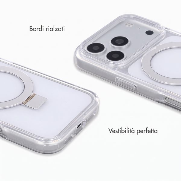 Accezz Cover con anello e supporto con MagSafe Apple iPhone 18 Pro / 17 Pro - Trasparente