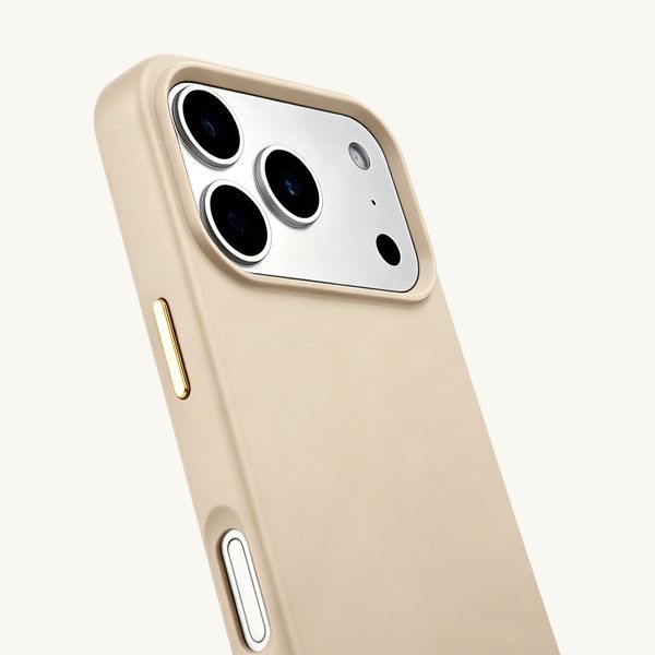 Selencia Rivièra MagSafe Backcover met afneembare haakjes Apple iPhone 17 Pro Max - Milky Latte