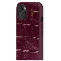 iDeal of Sweden Cover posteriore in pelle vegana MagSafe Apple iPhone 13 / 13 Pro / 14 / 16e - Fine Wine Croco