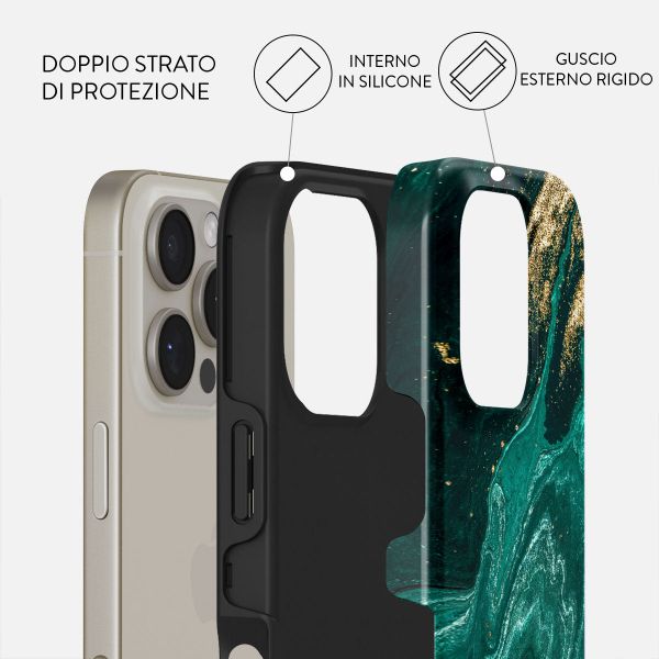 Burga Cover Posteriore Resistente Apple iPhone 16 Pro Max - Emerald Pool