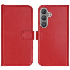 Selencia Cover a libro in vera pelle Samsung Galaxy S24 - Rosso
