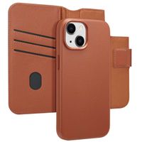 Accezz Cover in pelle 2 in 1 con MagSafe Apple iPhone 15 - Sienna Brown