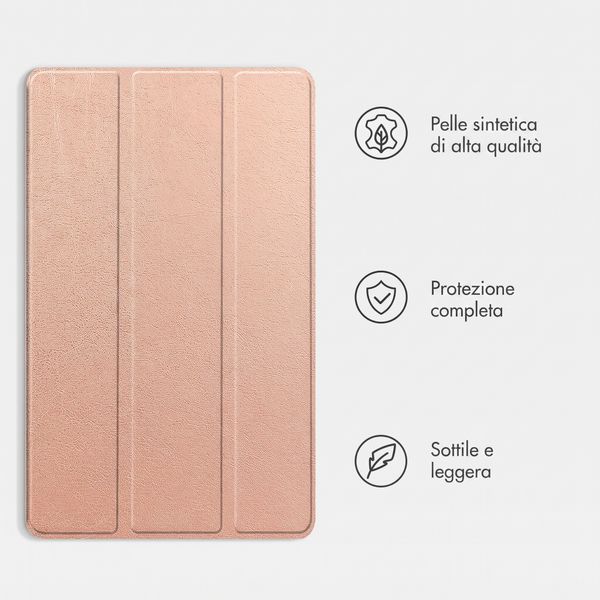 imoshion Cover a libro Trifold Samsung Galaxy Tab A9 Plus - Oro rosa