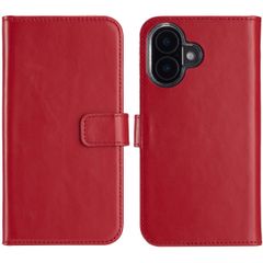 Selencia Cover a libro in vera pelle Apple iPhone 16 Plus - Rosso