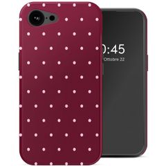 Selencia Cover posteriore Vivid con MagSafe Apple iPhone 17e / 16e - Happy Dots Burgundy