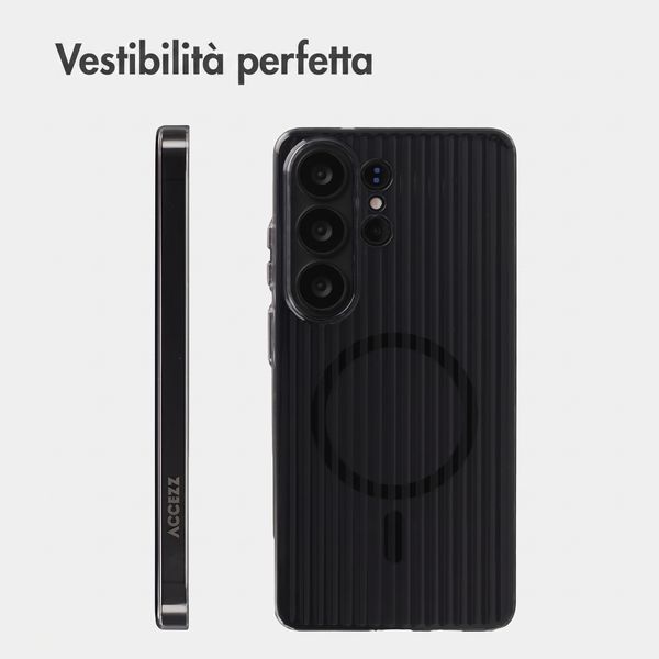 Accezz Cover Lite con MagSafe | Fluted | Samsung Galaxy S26 Ultra - Nero