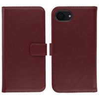 Selencia Cover a libro in vera pelle Apple iPhone 17e / 16e - Burgundy