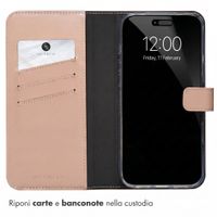 Selencia Cover a libro in vera pelle Apple iPhone 18 Pro / 17 Pro - Dusty Pink