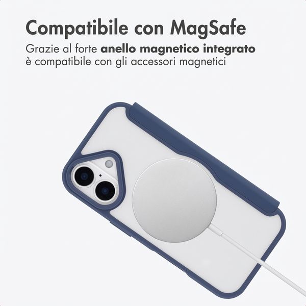 imoshion Bookcase trasparente con MagSafe Apple iPhone 17 - Blu