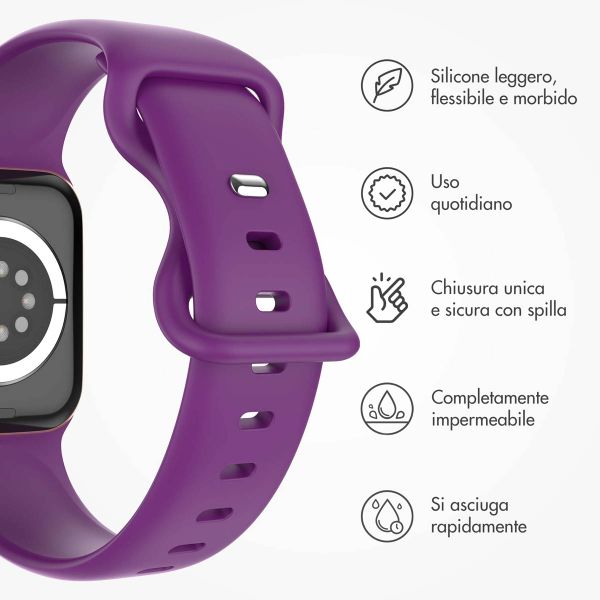 imoshion Cinturino in silicone⁺ Apple Watch | 44/45/46/49 mm - Taglia M/L - Purple