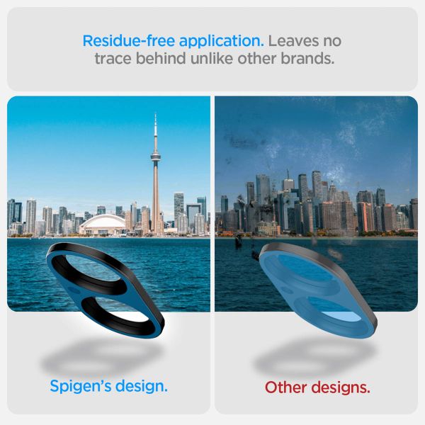 Spigen Optik Lens Protector - Protezione completa della fotocamera (confezione da 2) per Apple iPhone 16 / 16 Plus - Black