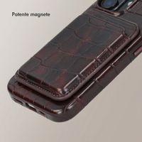 Selencia Portacarte Croco con MagSafe - Choco Brown
