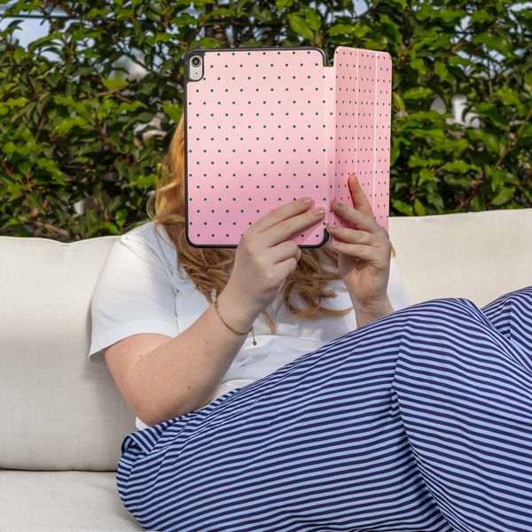 imoshion Cover Trifold Design Apple iPad 9 (2021) 10.2 pollici / iPad 8 (2020) 10.2 pollici / iPad 7 (2019) 10.2 pollici - Happy Dots