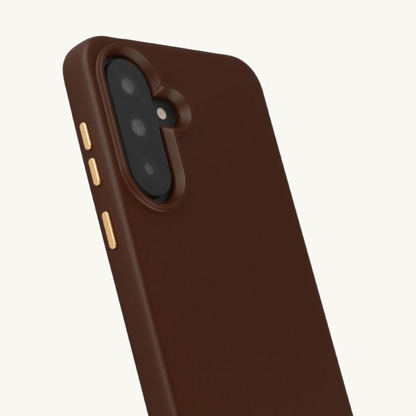 Selencia Cover posteriore Rivièra con MagSafe con ganci rimovibili Samsung Galaxy A36 / A56 - Choco Brown