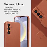 Accezz Cover in pelle 2 in 1 con MagSafe Samsung Galaxy S24 Plus - Sienna Brown