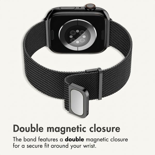 imoshion Milanees magnetisch bandje Apple Watch | 38/40/41/42 mm - Zwart
