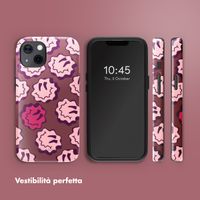 Selencia Cover posteriore Vivid con MagSafe Apple iPhone 13 - Wavy Smiley Pink