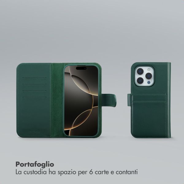 Selencia Libreria rimovibile Olyn con MagSafe Apple iPhone 16 Pro - Verde