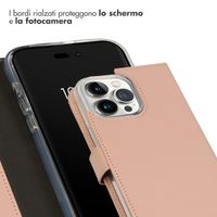 Selencia Cover a libro in vera pelle Apple iPhone 14 Pro Max - Dusty Pink