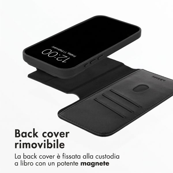 Accezz Cover in pelle 2 in 1 con MagSafe Apple iPhone 18 Pro Max / 17 Pro Max - Onyx Black