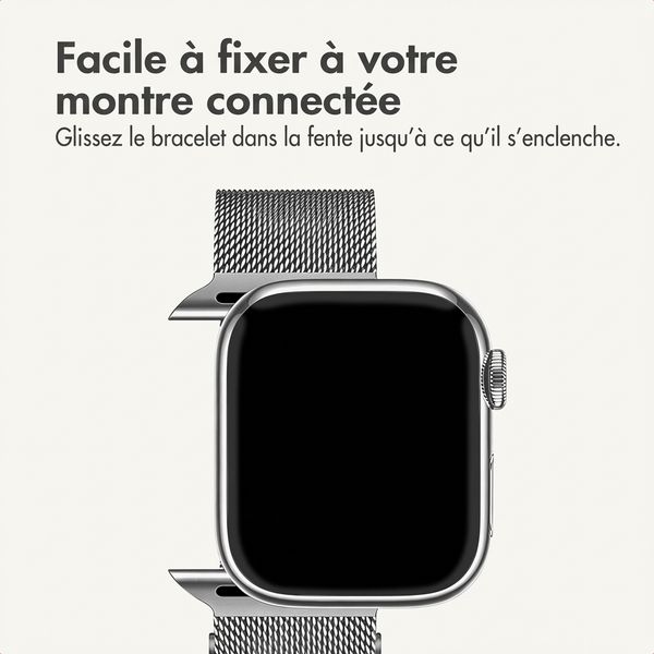imoshion Milanees magnetisch bandje Apple Watch | 44/45/46/49 mm - Zilver
