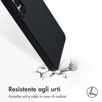 Accezz Cover in silicone liquido con MagSafe Samsung Galaxy S25 FE - Nero