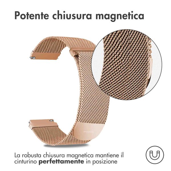 imoshion Cinturino milanese magnetico  - Attacco universale 20 mm - Taglia S - Oro rosa