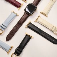 Burga Cinturino in vera pelle  - Apple Watch | 44/45/46/49 mm / Attacco universale 20 mm - Don't Text / Gold