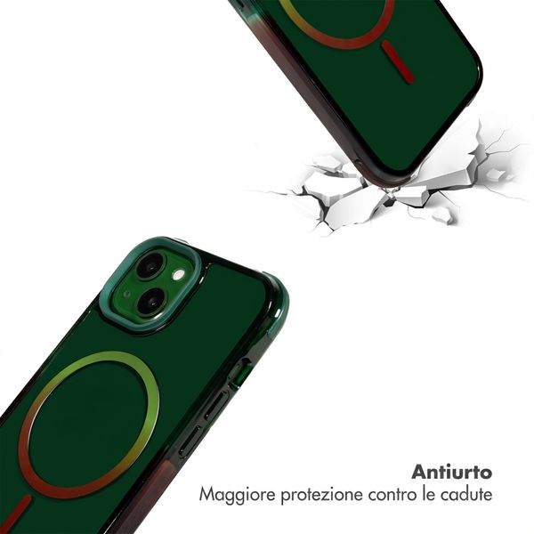 Selencia Cover MagSafe Gradient Apple iPhone 13 - Verde / Marrone