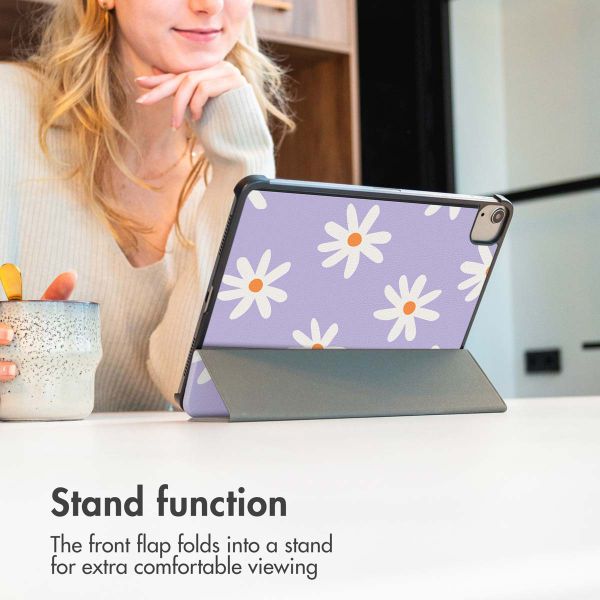 imoshion Cover Trifold Design Apple iPad 9 (2021) 10.2 pollici / iPad 8 (2020) 10.2 pollici / iPad 7 (2019) 10.2 pollici - Flowers Distance