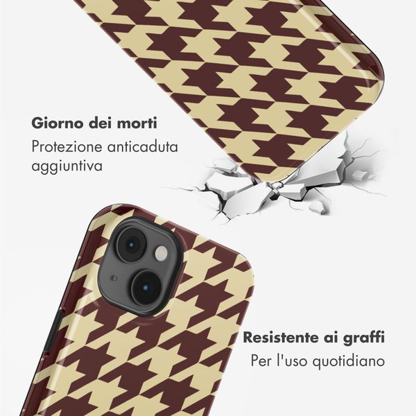 Selencia Cover posteriore Vivid con MagSafe Apple iPhone 14 - Pied-de-Poule