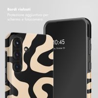 Selencia Cover posteriore Vivid con MagSafe Samsung Galaxy S25 - Art Wave Black