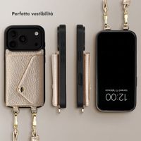 Selencia Cover per telefono Sera con cordino e portacarte a busta Apple iPhone 18 Pro / 17 Pro - Champagne