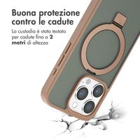 Accezz Cover con anello e supporto con MagSafe Apple iPhone 15 Pro - Marrone