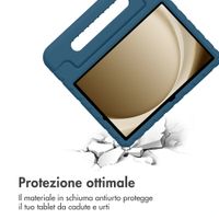 imoshion Cover Posteriore Kidsproof con Maniglia Samsung Galaxy Tab A11 Plus / A9 Plus - Blu scuro