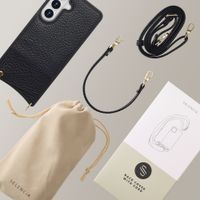 Selencia Cover per telefono Nova con cordino e portacarte Samsung Galaxy S26 Plus - Nero