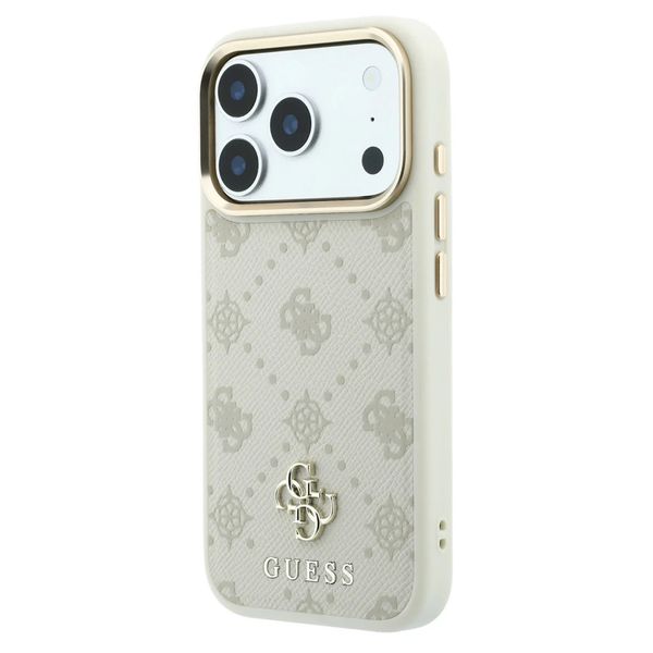 Guess Cover posteriore 4G Metal Logo MagSafe Apple iPhone 18 Pro / 17 Pro - Beige