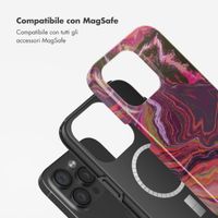 Selencia Cover posteriore Vivid con MagSafe Apple iPhone 15 Pro - Marble Purple